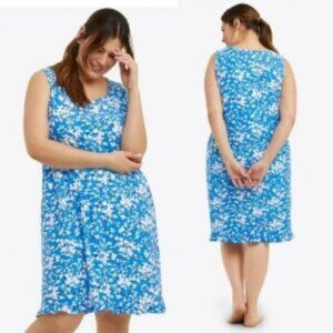 Draper James Floral Blue & White Short Tank Dress